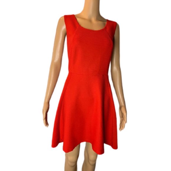 Express Red Skater Dress - Picture 2 of 6